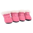 thumbnail image 1 of 4pcs Warm Pet Dog Cat Shoes Dog Boots Winter Puppy Cat Rain Snow Booties Footwear for Small Dogs Pug, 1 of 6