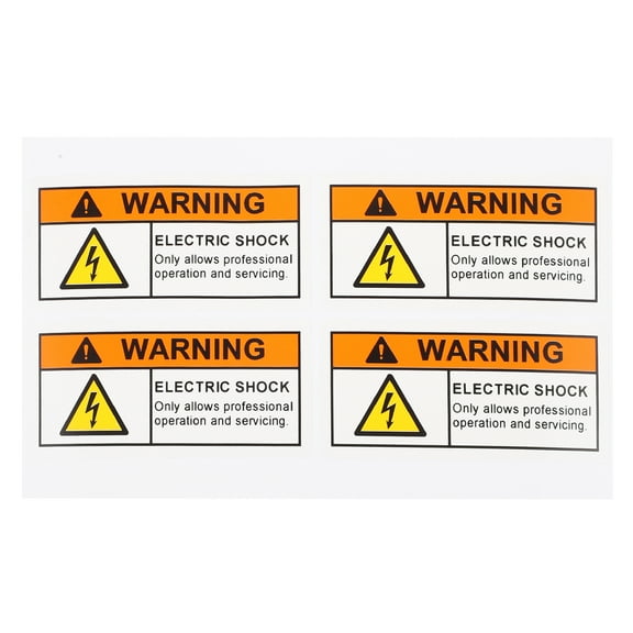 4pcs Warning Stickers Electrical Hazard Signs Safety Caution Shock Danger Labels
