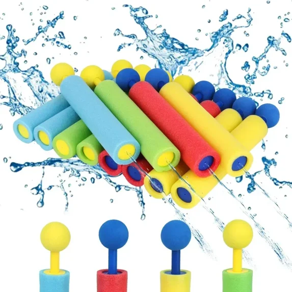 4pcs Water Blaster Water Guns Shooter Portable 4 Colors 30ft Range Foam Water Gun Summer Swimming Pool Pool Accessories (4pcs Random color)