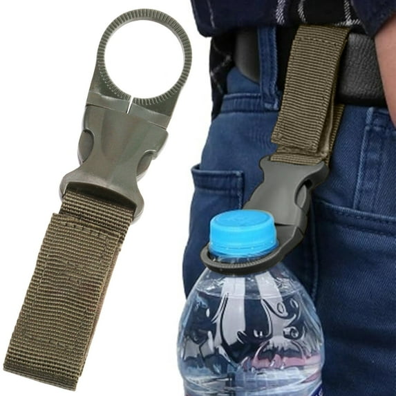 4pcs Water Bottle Buckle Carabiners Clip Carabiner Hanging Buckle, Portable Hanging Water Bottle Clip for Backpack Belt Nylon Webbing Strap for Outdoor Camping/Hiking/Traveling(4 pcs)