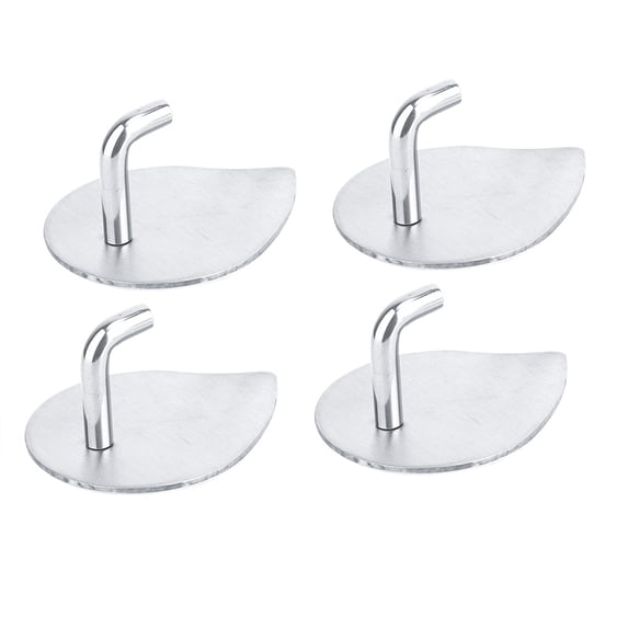 4pcs Water Drop Type J Type Hook Hanger Wall Mounted Kitchen Bathroom Suction Wall Hooks