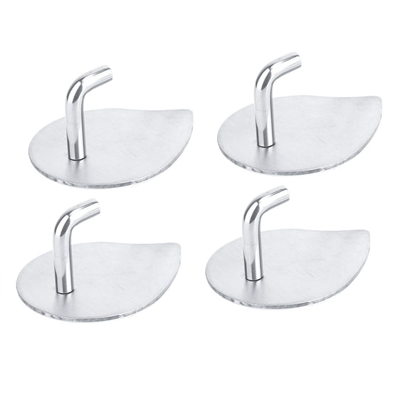 4pcs Water Drop Type J Type Hook Hanger Wall Mounted Kitchen Bathroom Suction Wall Hooks