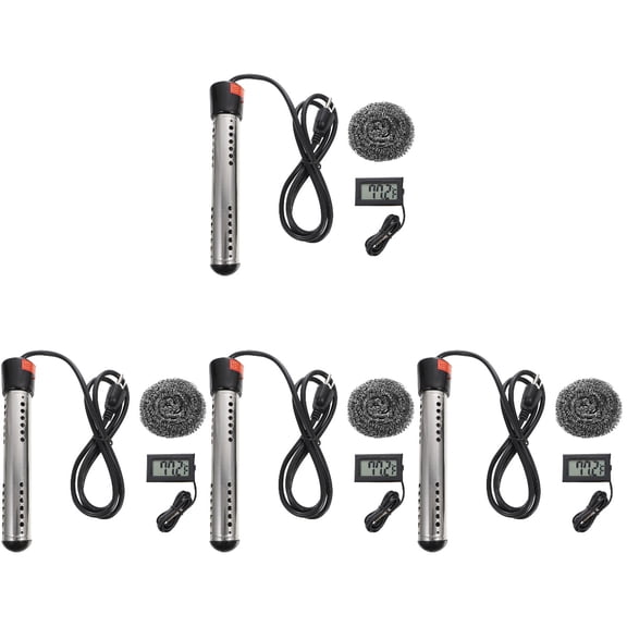 ETEREAUTY Electric Pool Water Heater 1500W Portable Stainless Steel for Swimming Pools 4Pcs