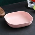 thumbnail image 1 of 4pcs Wheat Straw Deep Dinner Plates, Unbreakable Sturdy Plastic Dinner Plates Healthy Cereal Dishes for Kids-Toddler Adult, Microwave and Dishwasher Safe, 1 of 4