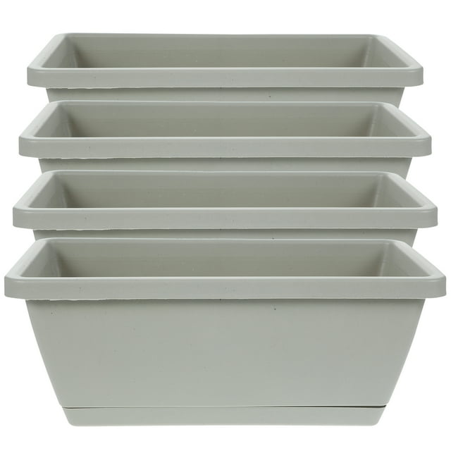 4pcs Window Box Planter Plastic Vegetable Flower Planters Boxes