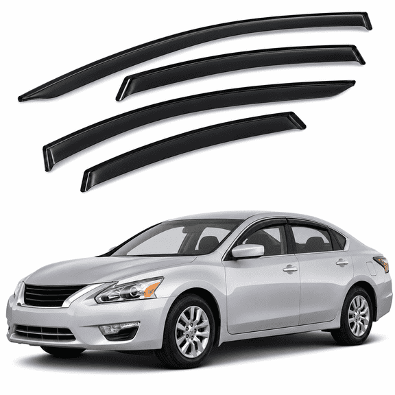 4pcs Window Visor Rain Guards Compatible with 2013-2018 Altima L33 4DR Smoke Wind Deflectors, UV-Resistant