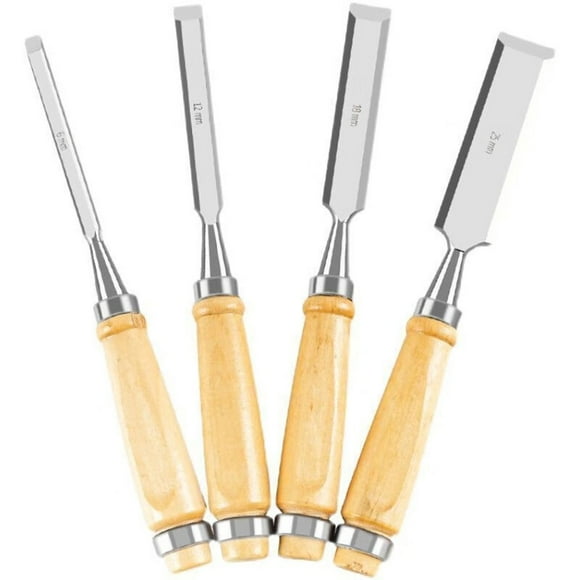 4pcs Wood Chisel Set For Woodworking Wood Carving Chisel With Beech Handles