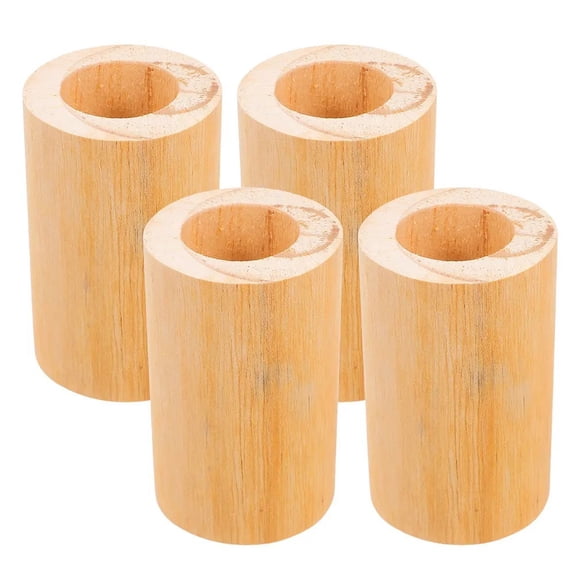 4pcs Wood Furniture Riser Heavy Duty 3.2Cm Inner Diameter Cylinder Base For Bed Sofa Table Desk Frame Height Adjuster Antislip