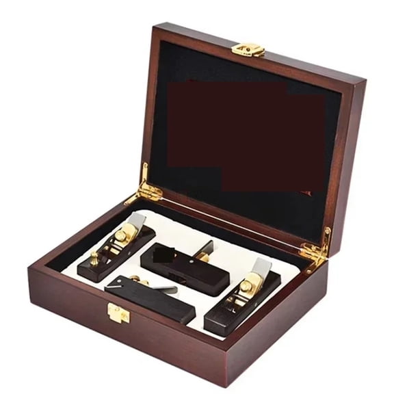 4pcs Woodworking Plane Favorite Level Ebony Wood Hand Planer Gift Box Set Trimming Leveling Hand Pushing Planes Woodworking Tool ,Easy to Use