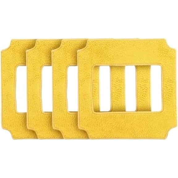 4pcs Yellow Mops Clean Clothes For Robot Window Cleaner Win660/RL880/RL1188/QHC004/RL2988/RL3988/RL3325/RL1788 Quick Dry Window Robot Mop Cloth(4pcs)