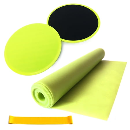 4pcs Yoga Equipment Set Discs Core Sliders Resistance Loop Band Exercise Latex Strap Perfect Abdominal Core Training Gym Yoga Pilates Kit