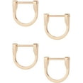 thumbnail image 1 of 4pcs Zinc Alloy D-Rings for DIY Leather Craft Purse bag Replacement Accessories Light golden 3.75x3.8x0.8cm, 1 of 4