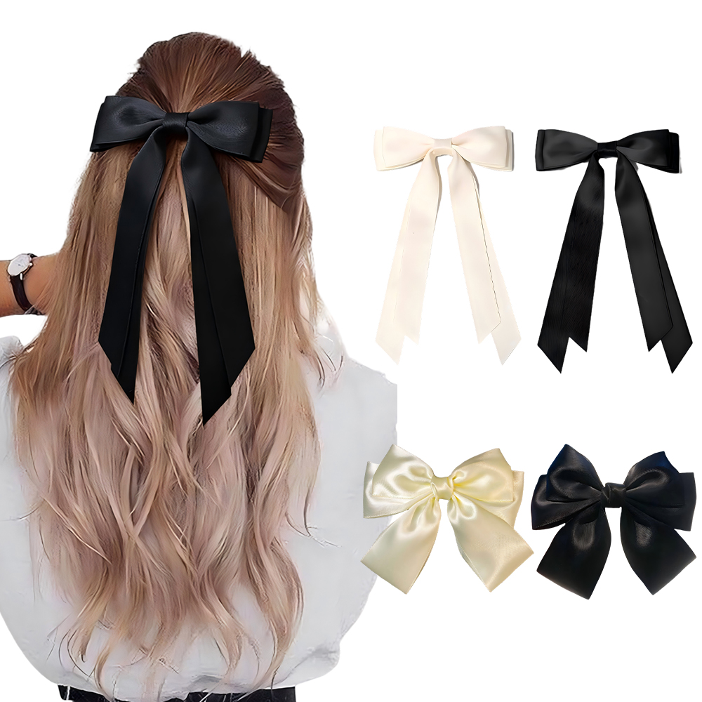 4pcs bow hair clips, women display picture 1