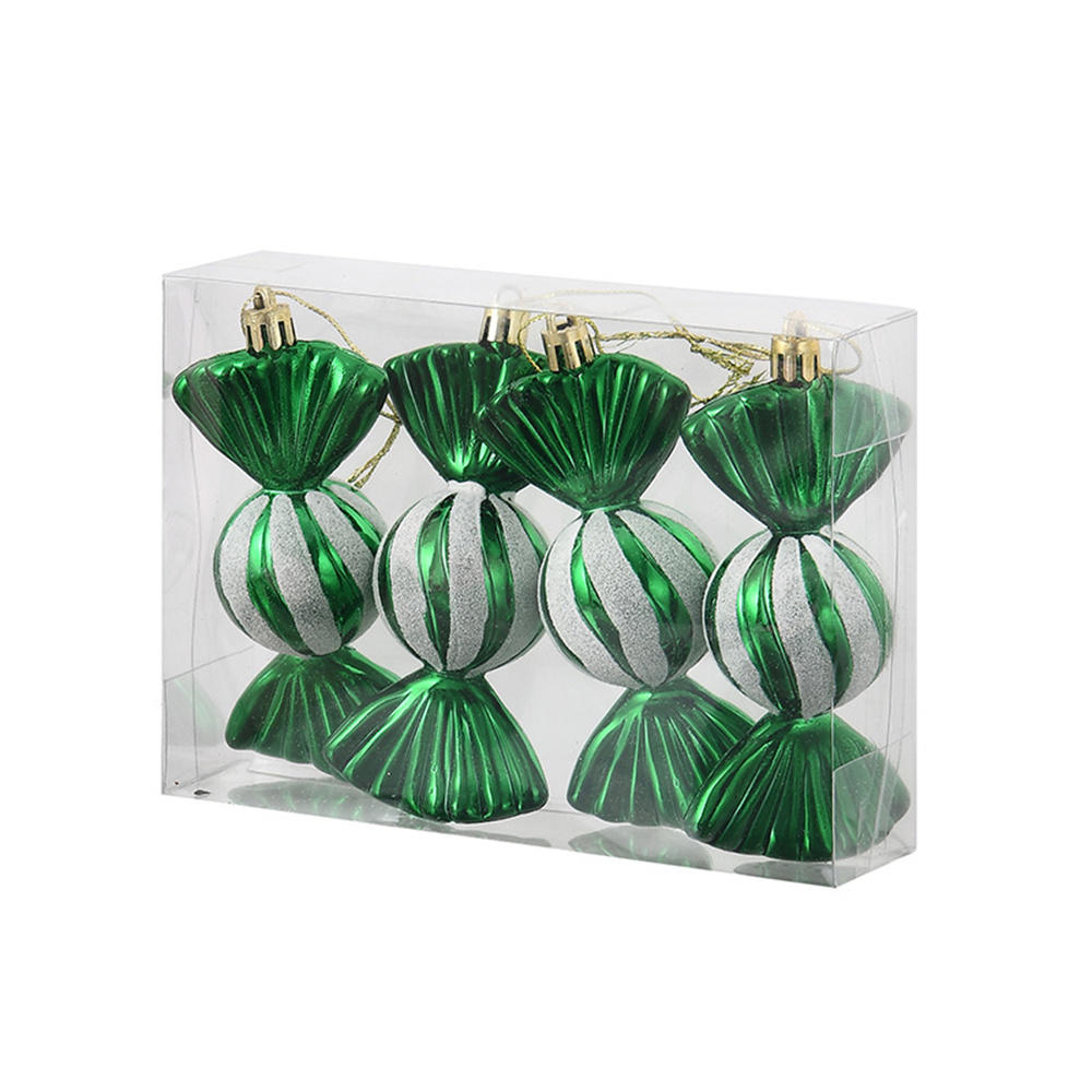 4pcs/box Christmas Tree Decoration Balls Candy Balls Hanging Ornaments
