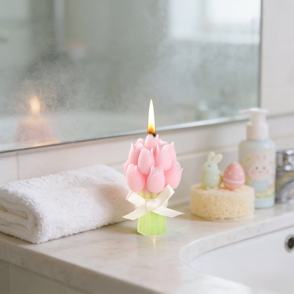 4pcs/box Trendy Restaurant Plating Thread Candle, Long Pole Wax Candle with Decorative Wrap, Single Wick Scented Candle, for Romantic Wedding Home Dining Decor