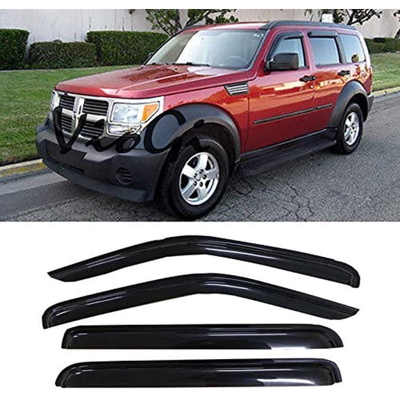 4pcs for 2007-2012 Nitro Sun Rain Guard Window Visors 94307