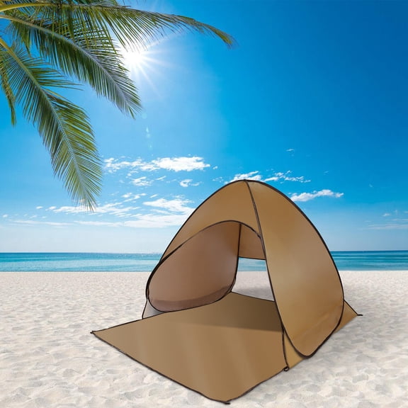 Pop Up Beach Tent Sun Shade Shelter Anti-UV Automatic Waterproof Tent Canopy for 2/3 Man w/ Net Window Storage Bag for Outdoor Beach Camping Fishing Park Lake