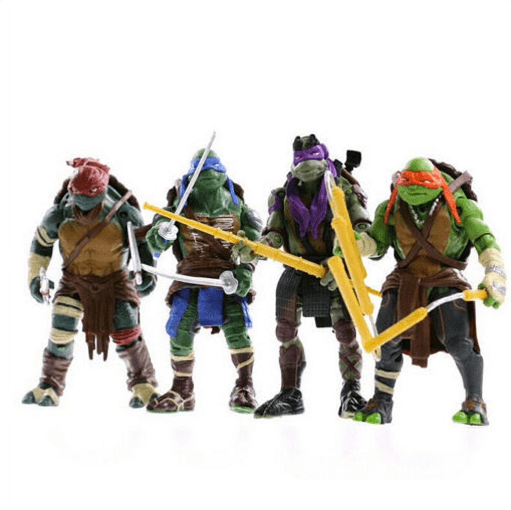4pcs lot teenage mutant ninja turtles tmnt action figures anime movie xmas gift