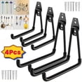 thumbnail image 1 of 4pcs/ pack Black Orange Garage Hooks Heavy Duty, Utility Garage Wall Storage Hooks for Hanging, Garage Organization and Tool Hangers for Bike, Ladder Hanging, Ropes, Garden Tools and Bulky Items, 1 of 8