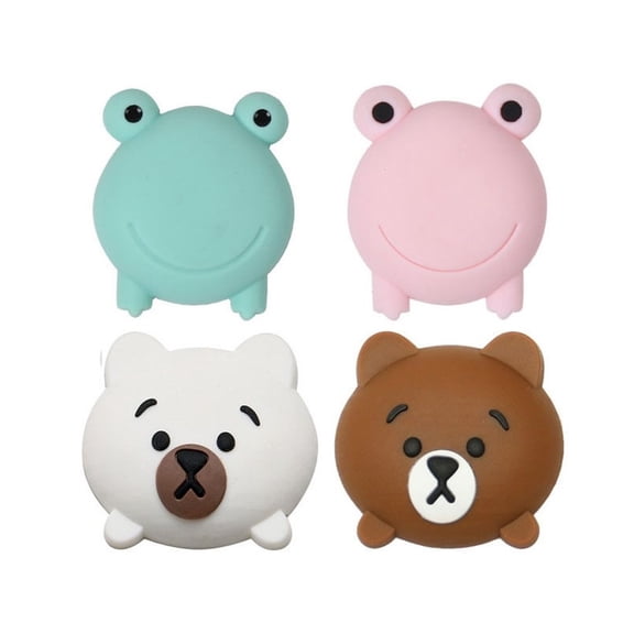 4pcs/package Silicone Crash Pad Cartoon Door Stopper Door Handle Wall Crash Stick Wall Furniture Refrigerator