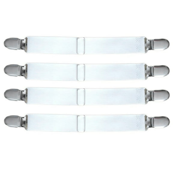 4pcs/set Adjustables Bed Sheet Fasteners Strap Elastics Mattress Cover Corner Holder Clip Grippers Suspenders Cord Decors