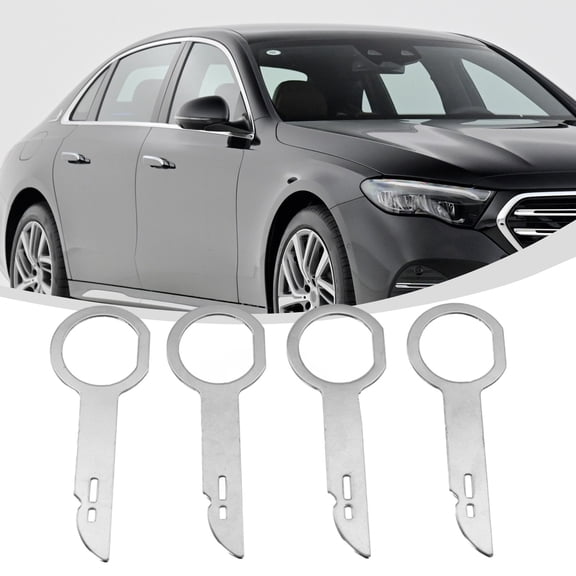 4pcs/set Metal Car Radio Removal Tool Key Release Extraction Kit For Ford For Mercedes Navigation Cd Host Removal Car Repair Too