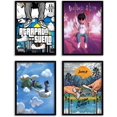 thumbnail image 1 of 4pcs/set, Modern Wall Art, Album Cover Posters Decoration Painting, Music Theme Aesthetic Poster, Album Coverspired Wall Collage Kit - Room Aesthetic Poster, Room Personalized Decorative, 1 of 6