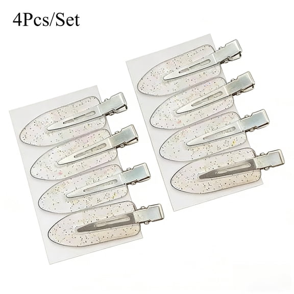 4pcs/set Seamless Hair Clips No Bend Barrettes No Mark Hairpin Curl Clip for Women