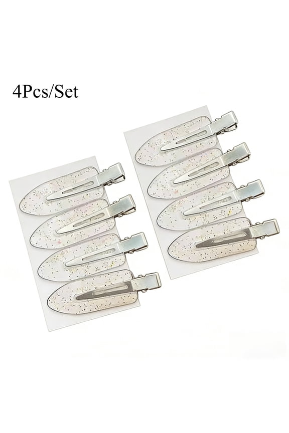 4pcs/set Seamless Hair Clips No Bend Barrettes No Mark Hairpin Curl Clip for Women