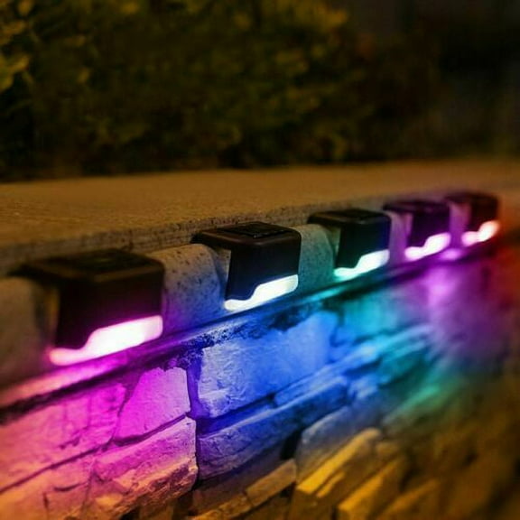 4pcs/set Solar LED Bright Deck Lights Outdoor Garden Patio Railing Decks Path Lighting