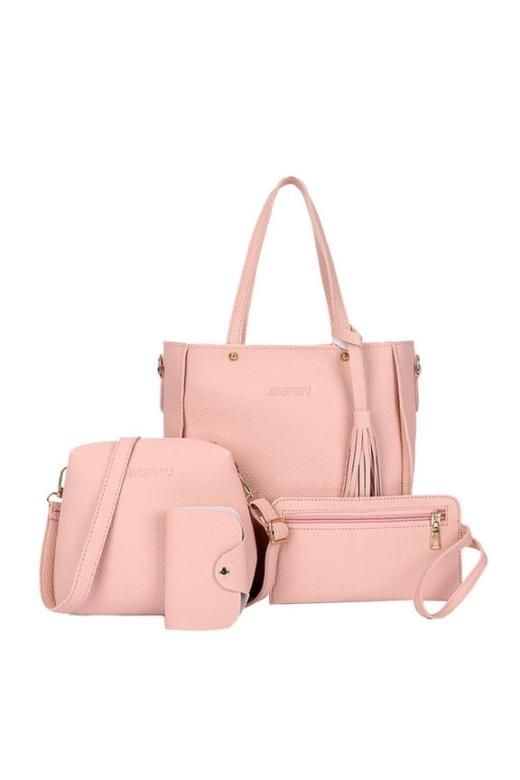 4pcs/set Women Handbag Messenger Leather Shoulder Bag Purse Satchel Tote √ι ▲ р` O4O8