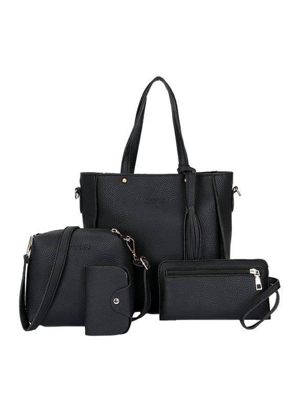 4pcs/set Women Handbag Messenger Leather Shoulder Bag Tote Purse Satchel New