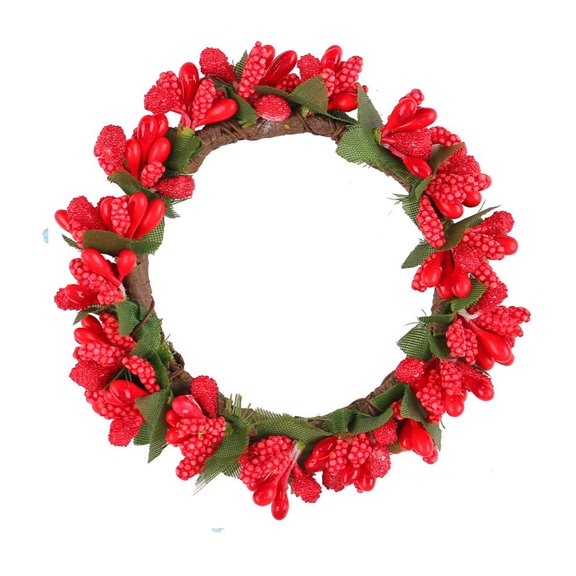 4pcs simulation candle base decoration flower wreath circle creative candlelight dinner table decoration props flower wreath ornaments