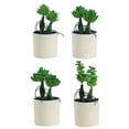 thumbnail image 1 of 4pcs succulents with poles at both ends, bonsai creative artificial green plants, small ornaments, flowerpots, green plants - type:style4;, 1 of 5