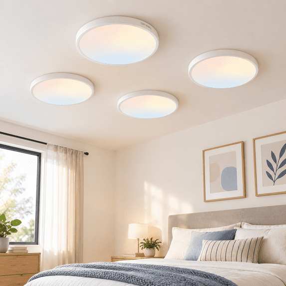 4pk 15.8 Inch Led Ceiling Light Flush Mount 32w 3480lm 3000k/4000k ...
