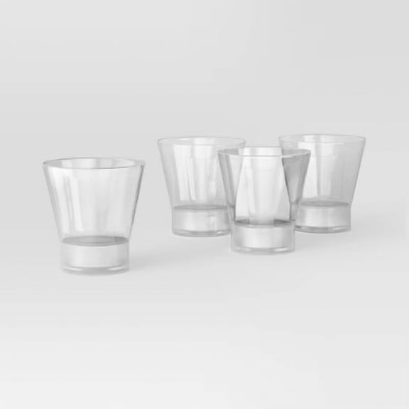 4pk Entertaining Martini Short Cocktail Glass Set - Dishwasher-Safe, Clear Glass, 10.5oz Capacity, Set of 4