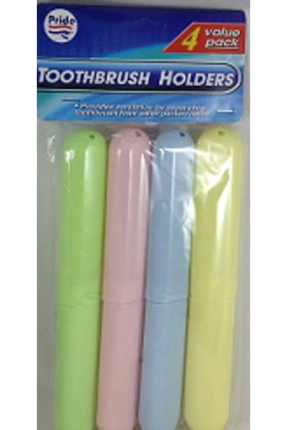 4pk - Pride Assorted Colors Toothbrush Holders