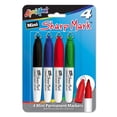 thumbnail image 1 of 4pk "Sharp Mark" Mini Permanent Markers With Keychain Clip, Non-Toxic - Assorted Colors, 1 of 2
