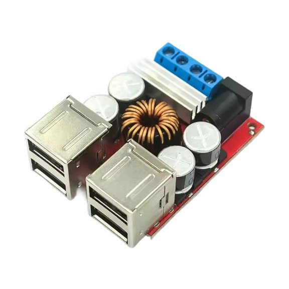 4port USB Power Transformation Device 8V35V Wide Input 5V 8A Output Power Steps down Module For Multiple Device Charging