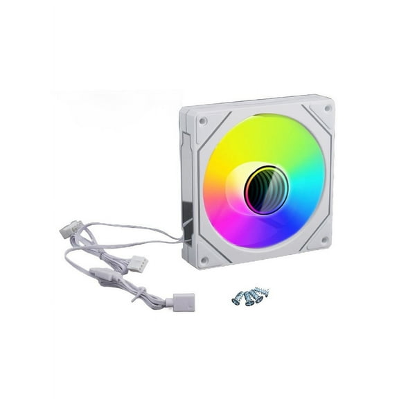 4pro Computer Case Fan ARGB Lighting Divine Light Synchronization 12CM Illusory Luminous Temperature Controlled Silent Fan