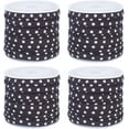 thumbnail image 1 of 4rolls 21.87 Yards(19.9m) Flat Leather String Cords Suede Cords Leather Ribbon Strip Lace Rope Trim with Rivet Leathers Beading String Cord Black for Jewelry Bracelet Making Brown, 1 of 5