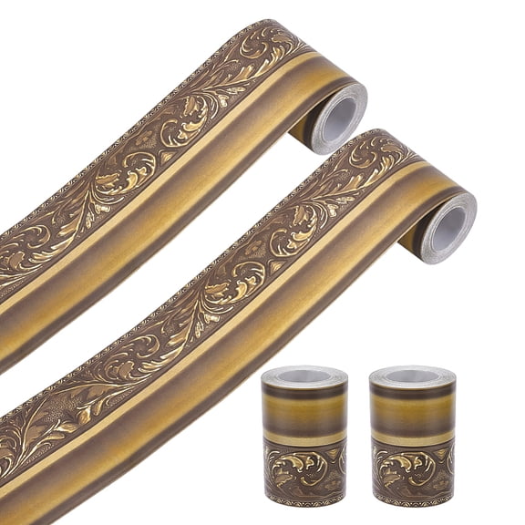 4rolls Copperplate Paper Self-Adhesive Sticker Leaf Goldenrod 76.5mm