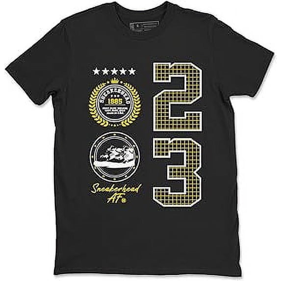 4s Vivid Sulfur Design Printed Sneaker Emblem Sneaker Matching T-Shirt