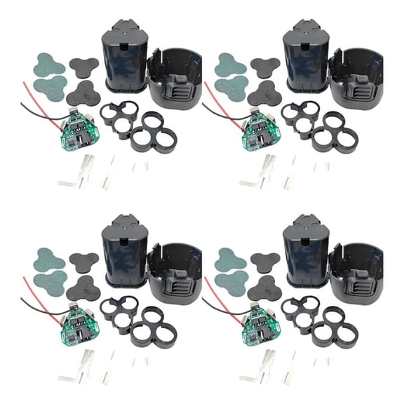 4set 12V DC Electric Tool Hand Drill Power Li-Ion Battery Protection Board 18650 Lithium Box Circuit Pack Shell