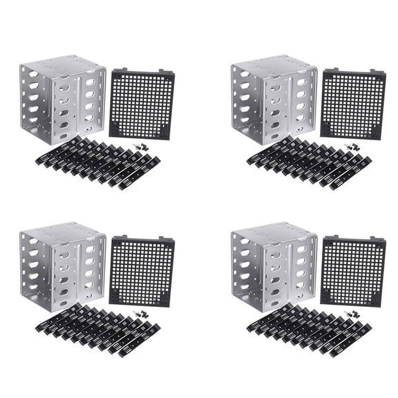 4set 5.25 Inch to 5 x 3.5 Inch SATA HDD Cage Rack Hard Drive Disk Enclosure Disk Tray Adapter