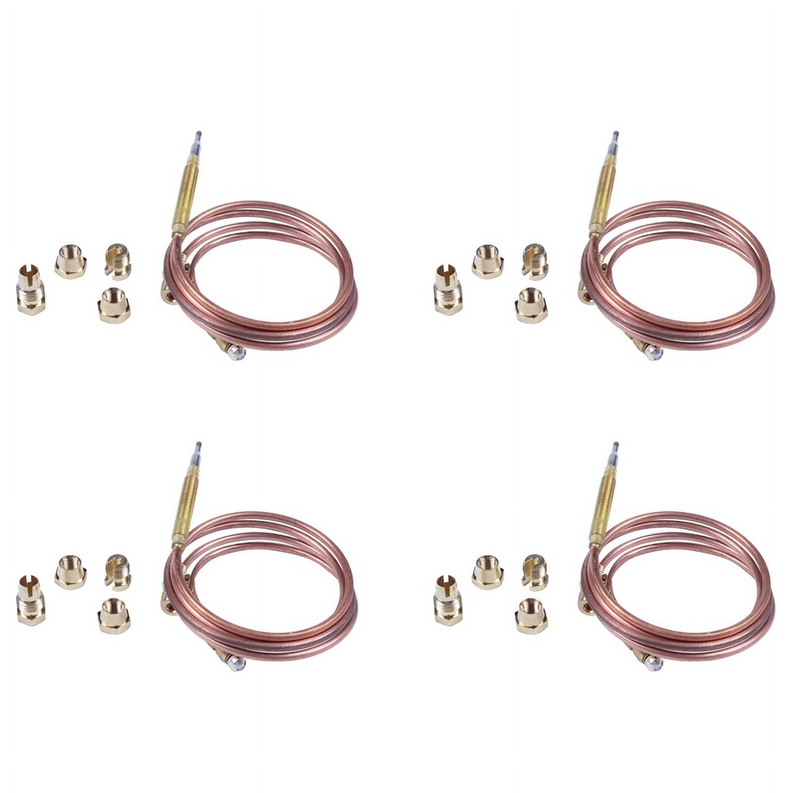 Regun Thermoelement-Kit – 90 Cm M6x0,75 Mit 5 Adaptern, Für Gasherd, Kamin Und Heizgerät
