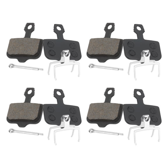4set Disc Brake Pad 1.17" x 0.67" Semi-Metallic Resin Bike Brake Pads with Spring and Pin for BB7 M355 M446 M640 Mountain Road Bikes, Black