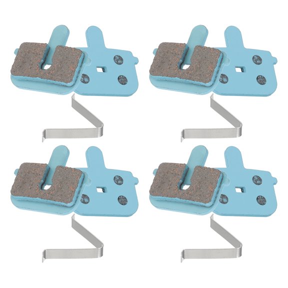 4set Disc Brake Pad 1.34" x 1.14" Semi-Metallic Bike Brake Pads with Spring for BB7 M355 M446 M640 Mountain Road Bikes, Blue
