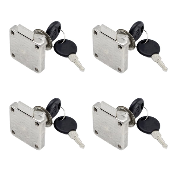 4set Drawer Cams Lock Cabinet Lock with Key Furniture Cupboard Replacement Lock