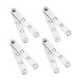 thumbnail image 1 of Uxcell 4Pcs Rotatable Door Pivot Hinges, Cabinet Door Hidden Hinge for Window Fence Closet Cupboards, Silver Tone, 1 of 6